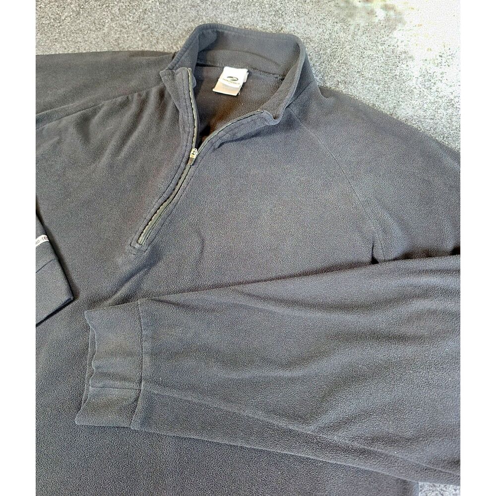 Brooks Micro-Tec Fleece Men's XL Black 1/4 Zip Pullover Running Athletic Vintage